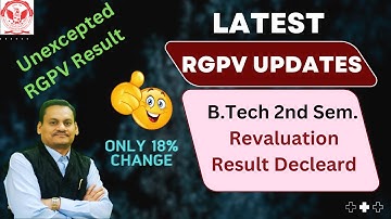 || Latest RGPV Update || B.Tech 2nd Semester Revaluation Result Declared ||