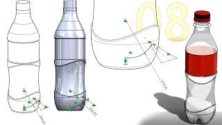 8-Project 57 | Soda Bottle with Cap |: Sketch 9  #solidworks #tutorial #drawing