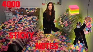 1 Million Sticky Notes In My Sisters Room Prank **CLICKBAIT**