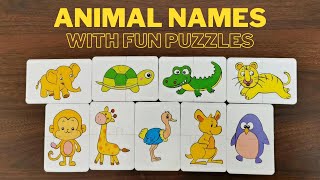 Animal Puzzle Fun Learn Animal Names With Heads & Bodies Matching Game
