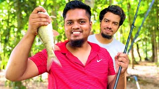 MR ANSU YT এর সাথে বড়শি দিয়ে মাছ ধরেছি গ্রামের পুকুরে | Village Fishing