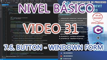 ✅ CURSO REVIT API || 7.6. Button - Windown Form || BIM INGENIEROS