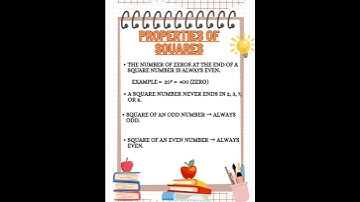 "Properties of Squares | Class-8 ( Square and square root)