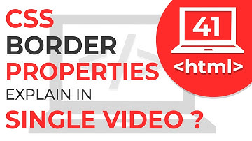 #41 Learn the concept of border CSS property with Example |  Learn HTML | Learn CSS
