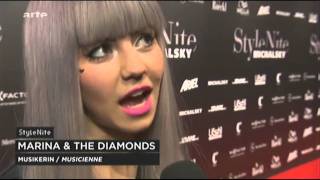 (HD) Marina and the Diamonds - Interview Clip (8 secs) (Michalsky Fashion Show 20/01/2012)