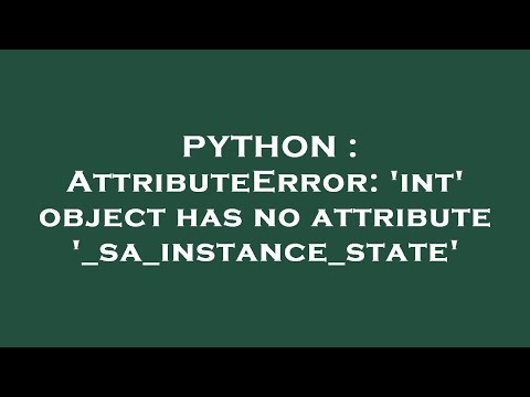 PYTHON : AttributeError: