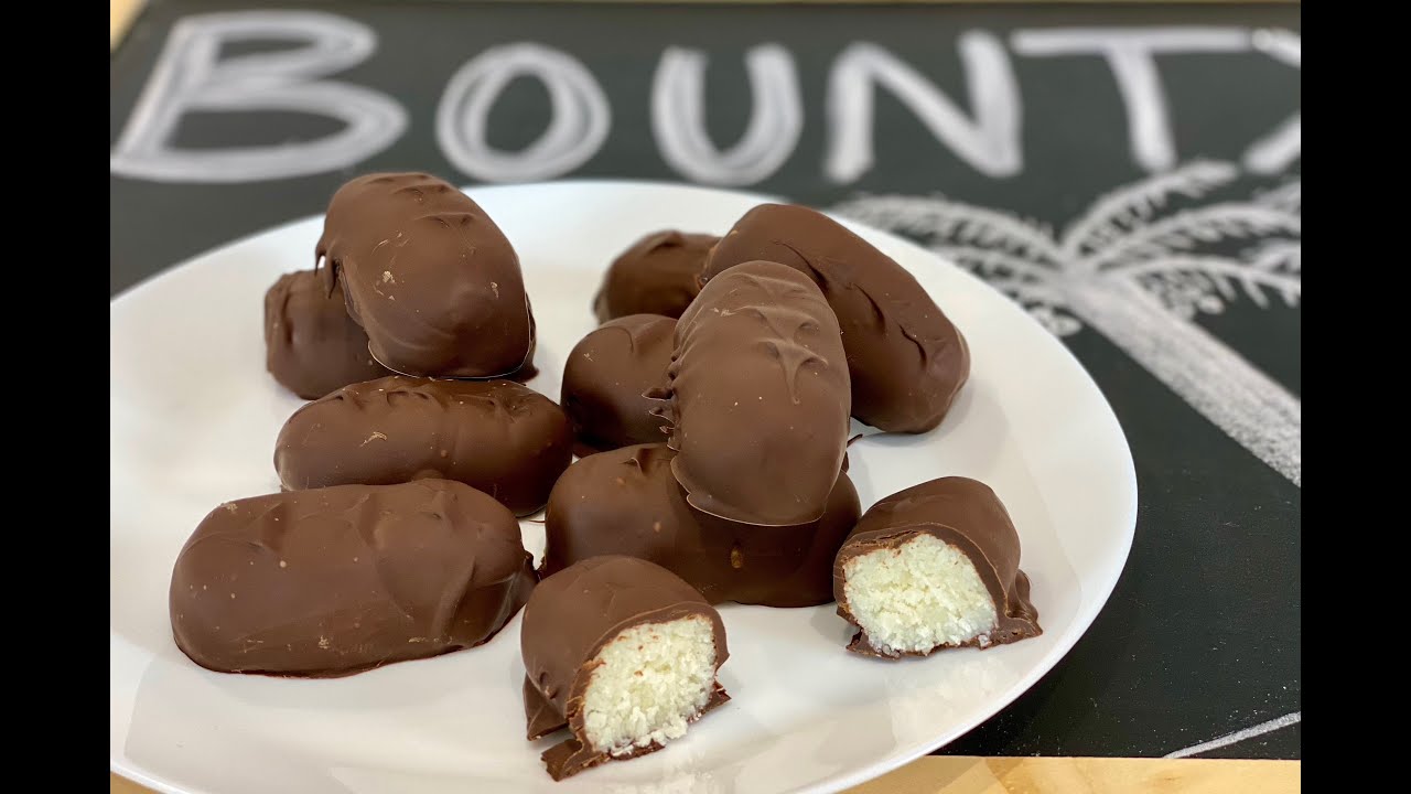 BOUNTY fatti in casa 😋 Barrette al Cocco ricoperte di Cioccolato 🍫