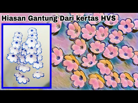  Hiasan  gantung dari  kertas  HVS  Paper Flower wall hanging 