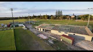 Construction Time Lapse of a Sports Field building