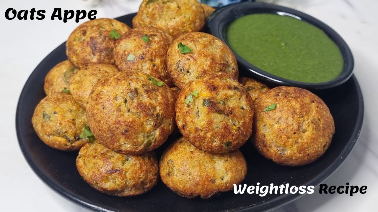 Oilfree healthy oats appe recipe | weightloss breakfast recipe ओट्स से बनाये हैल्दी अप्पे का नाश्ता