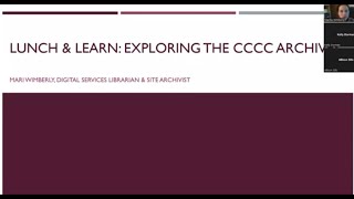 Lunch & Learn: Exploring the CCCC Archives