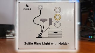 Unboxing NexiGo Selfie Ring Light with Mount for Webcam, iPhone, and Etc