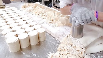 Automatic Dumpling Factory! Making Dumpling Wrapper ,Handmade Dumpling / 水餃工廠直擊！大量水餃皮製作,手工現包水餃