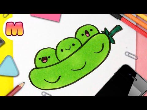 Video: Cómo Dibujar Guisantes