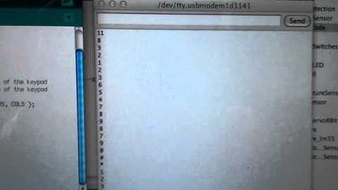 Arduino 柯博文老師 範例12-16-1  數字鍵盤的按鍵反應 http://www.powenko.com 歡迎自由使用影片，請明出處