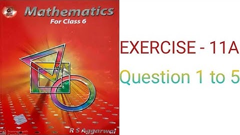 class 6 math (rs aggarwal) exercise 11A question 1 to 5 solution||line segment ray line