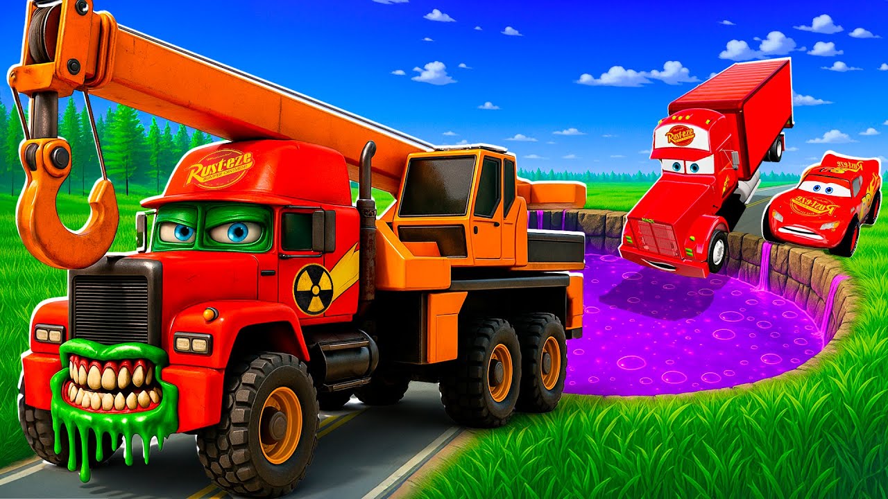 ZOMBIE Pit Transform In Beast Eater Lightning McQueen & Big & Small Pixar Cars! Beam.NG Drive!
