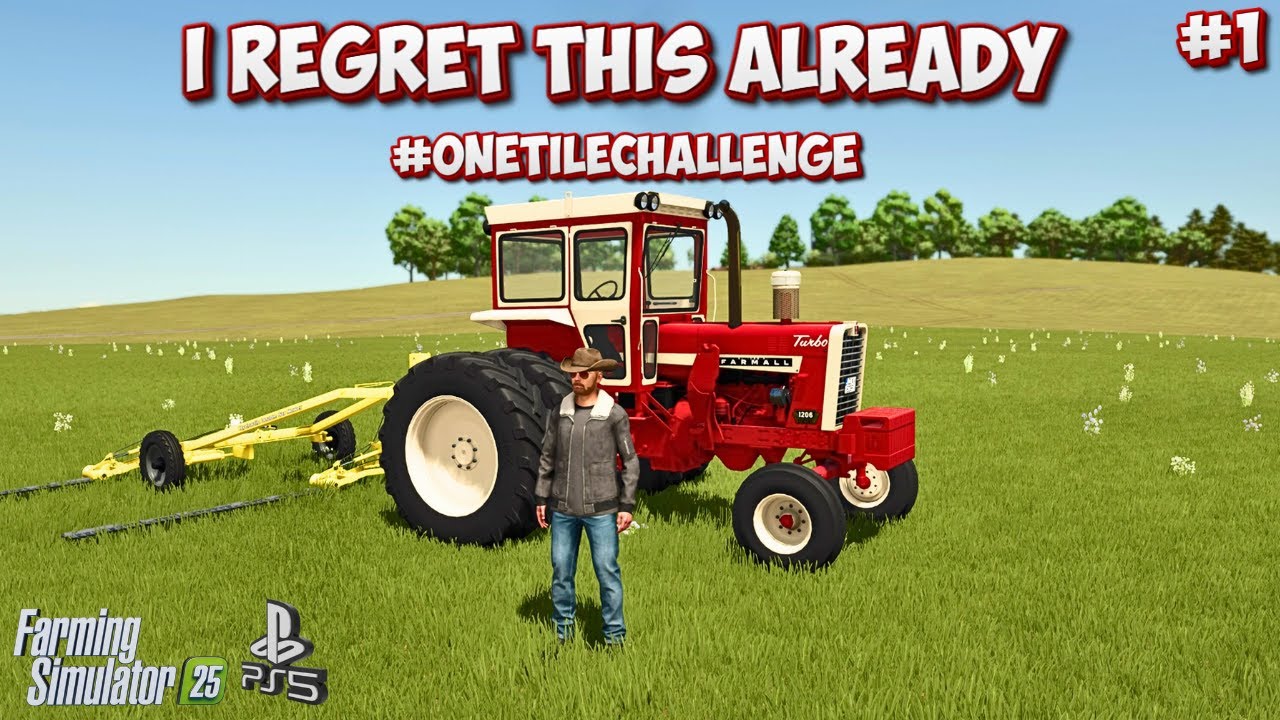 I Regret This Already - The One Tile Challenge! Farming Simulator 25 Calm Lands - PS5 EP#1