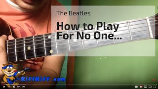 Easy Beatles Song to Play on Guitar For No One by the Beatles