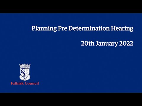 Planning  Pre Determination  Hearing 20 January 2022