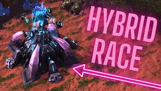 Playable Hybrid Race! StarCraft 2 Custom Races Cast: Terrarn vs kingofblades