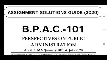 BPAC 101 Ignou Solved Assignment 2020-21