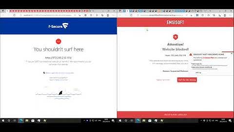 F-Secure Home vs Emsisoft Antimalware Home with malware samples.
