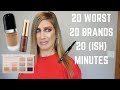 20 WORST MAKEUP PRODUCTS FROM 20 BRANDS IN 20(ISH) MINUTES
