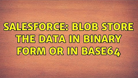 Salesforce: Blob store the data in binary form or in base64