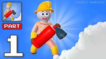 Fireman - Gameplay Walkthrough Part 1 - Firefighting Frenzy Can I Save the Day (iOS, Android)