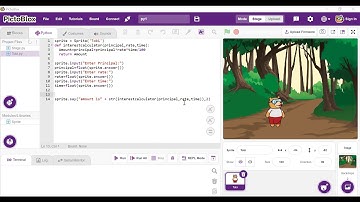Loan Interest Calculator using Pictoblox