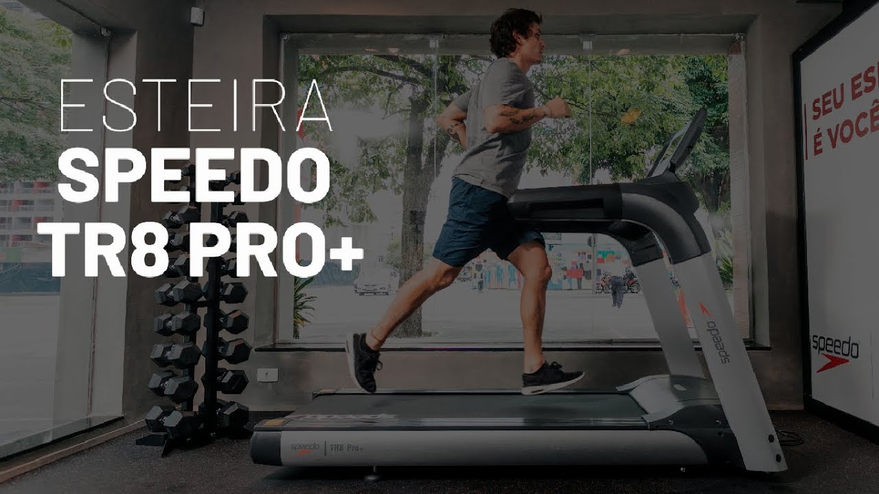 Esteira Ergométrica Speedo TR8 Pro + com Painel Touch Screen