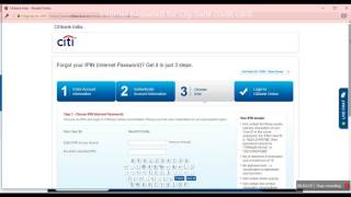 How to change/create the Internet passward (IPIN) for city bank credit card