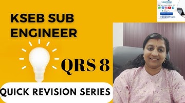 KSEB SUB ENGINEER Quick Revision Series QRS 8