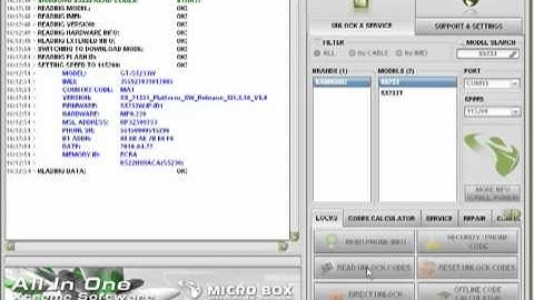 Samsung S5233w read code by Micro-box - www.micro-box.com