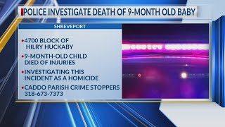 Police investigate weekend death of 9-month-old baby as homicide