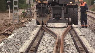 Капитальный ремонт ж.д. часть 7/8  Замена инвентарных рельсов / Track repair 7/8  Changing rails