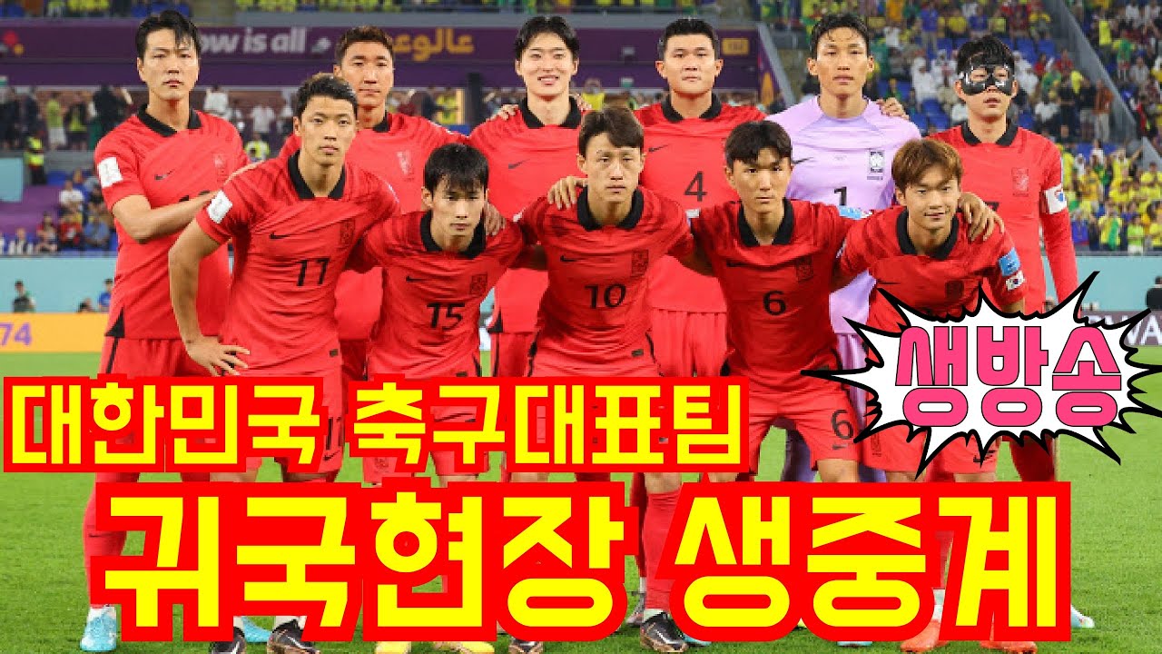 [#실시간.#생방송] #카타르월드컵 #대한민국 #축구대표팀 #귀국현장 #생중계 #벤투.#손흥민,#조규성,#황희찬,#이강인 ...