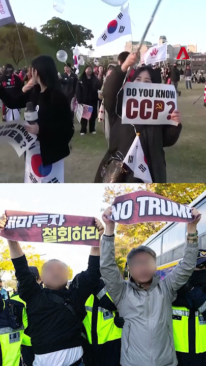 Protesters in South Korea rally against Xi, Trump as leaders visit