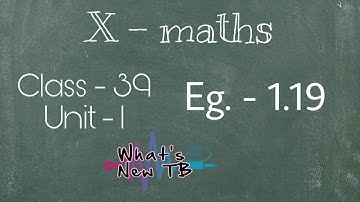 Class - 39 | 10th Maths | UNIT -1 | Relation & Function | Example - 1.19 - By Nivetha Bharathi