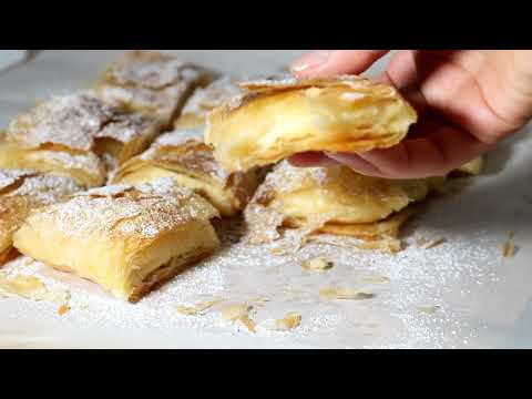 I prepare this delicious Greek dessert  3 times a week! Bougatsa -  Custard Pie with semolina