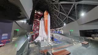 Drone tour of space shuttle Endeavour's towering display