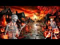 Halloween Night At Ghost Village 🎃 Scary Skeletons & Wild Sounds ~ Cozy Halloween Ambience