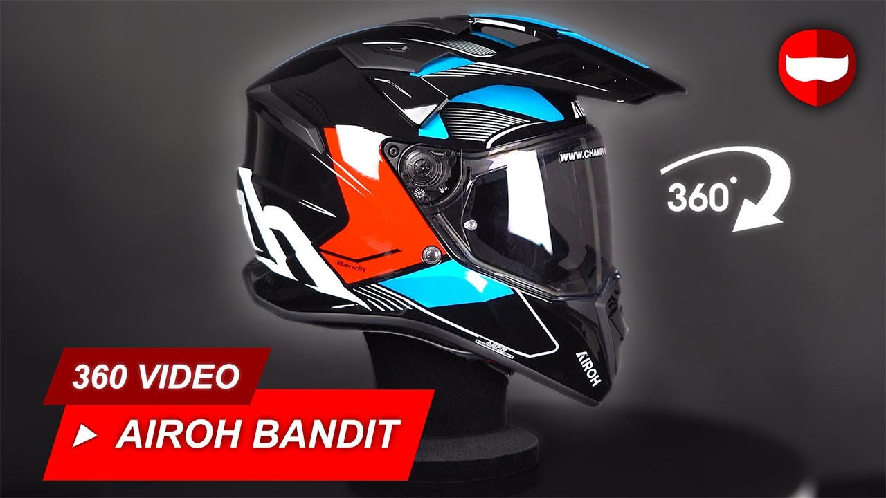 Airoh BadX-X / Bandit Tune Blue Red Gloss - Showcase - YouTube