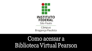 Pearson Virtual Library - How to Access