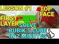 How To Solve Top Face And First Row Of Rubik's Cube | Rubik's Cube Ko Ka...