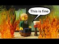 This is fine meme in lego