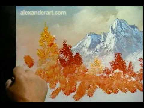 Bill Alexander paints Holiday Mountain part 2/3 we...