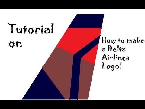 How To Draw Make A Delta Airlines Logo Using Paint Youtube