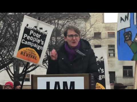 SEIU National President Mary Kay Henry at Fightfor15 March (Feb. 12, 2018)